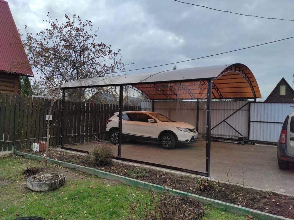 Прозрачные шторы ПВХ для навеса под автомобиль в городе Голицыно